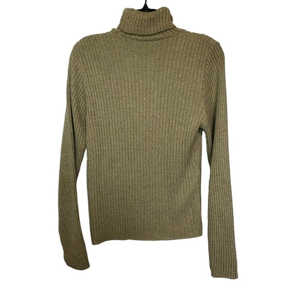 Stephanie Andrews Vintage 80s Turtleneck Gold Flake Size Small - Picture 3 of 4